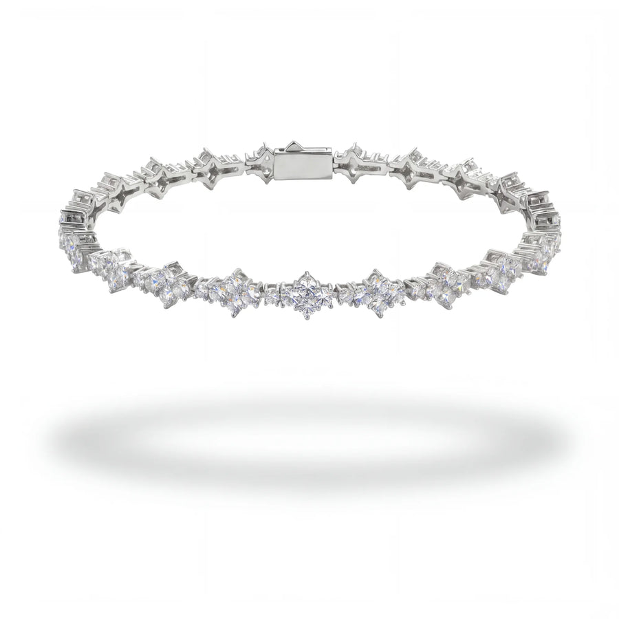 304supply Silver Crest Ice-Armband aus Edelstahl mit Zirkonia – Produktansicht