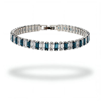 304supply Blue Ice Ice-Armband aus Edelstahl mit blauen Zirkonia – Produktansicht