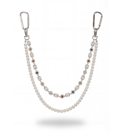 304supply Crystal Grace Wallet Chain aus Edelstahl mit Kristall-Akzenten – Produktansicht