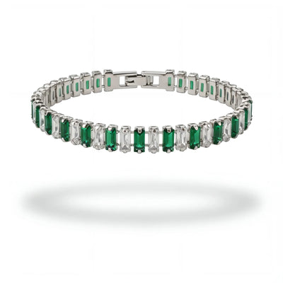 304supply Green Ice Ice-Armband aus Edelstahl mit grünen Zirkonia – Produktansicht