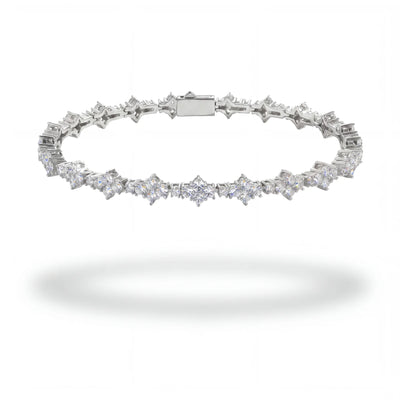 304supply Silver Crest Ice-Armband aus Edelstahl mit Zirkonia – Produktansicht