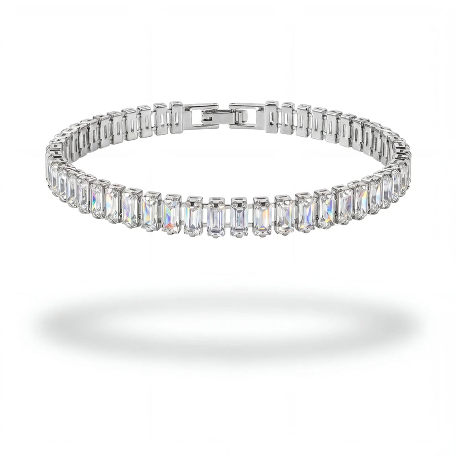 304supply White Ice Ice-Armband aus Edelstahl mit klaren Zirkonia – Produktansicht